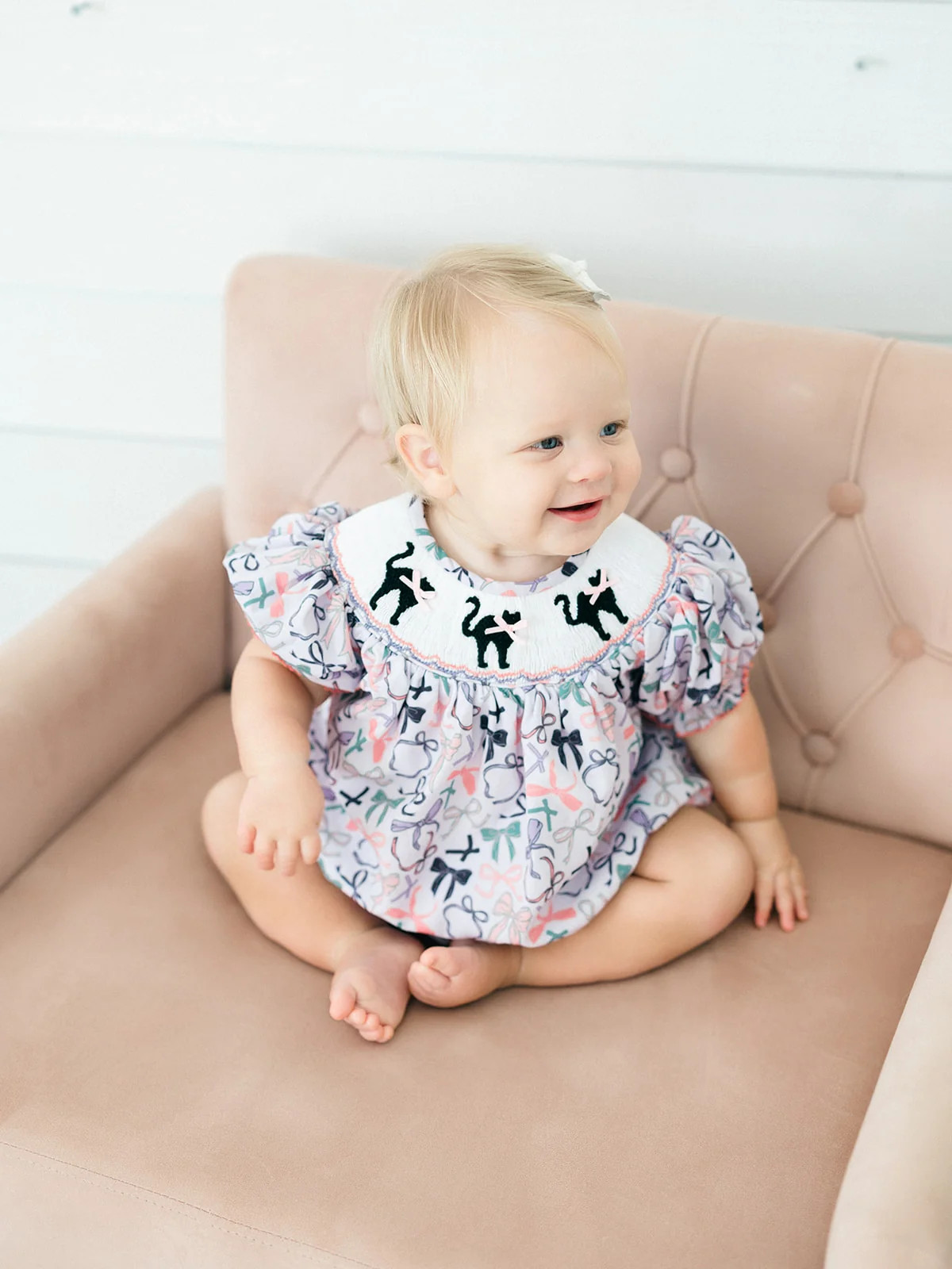 Smocked Halloween Cat Bubble | Poppy Kids Co