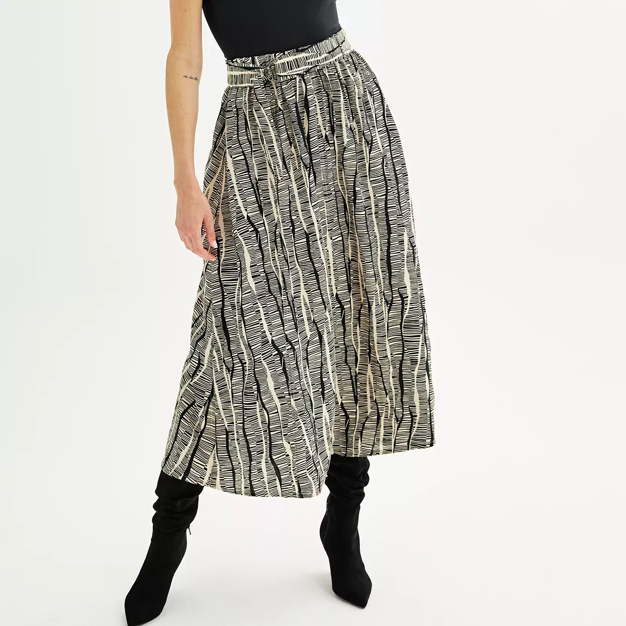 Pleated maxi outlet skirt kohls