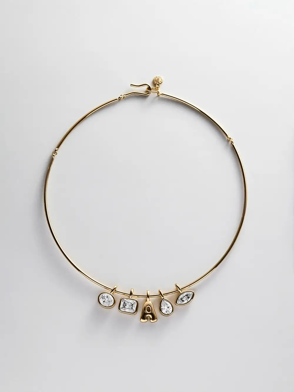 Lexi Removable Charm Custom Collar Necklace - Gold | BaubleBar