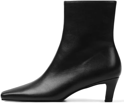 Mattiventon Fall Boots for Women Square Toe Kitten Heels Faux Suede Short Low Heel Dressy Ankle B... | Amazon (US)