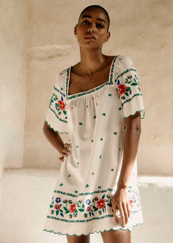 Juliana Dress - Aster Print - Organic Cotton - Sézane | Sezane Paris - US