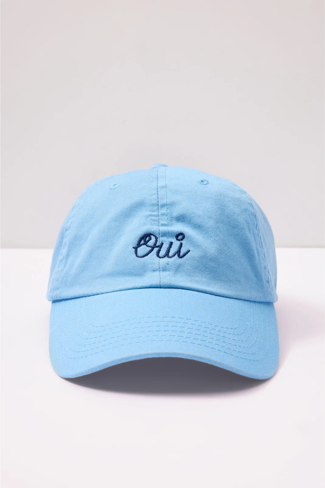 CLARE V. Women's Oui Baseball Hat, Blue | Evereve
