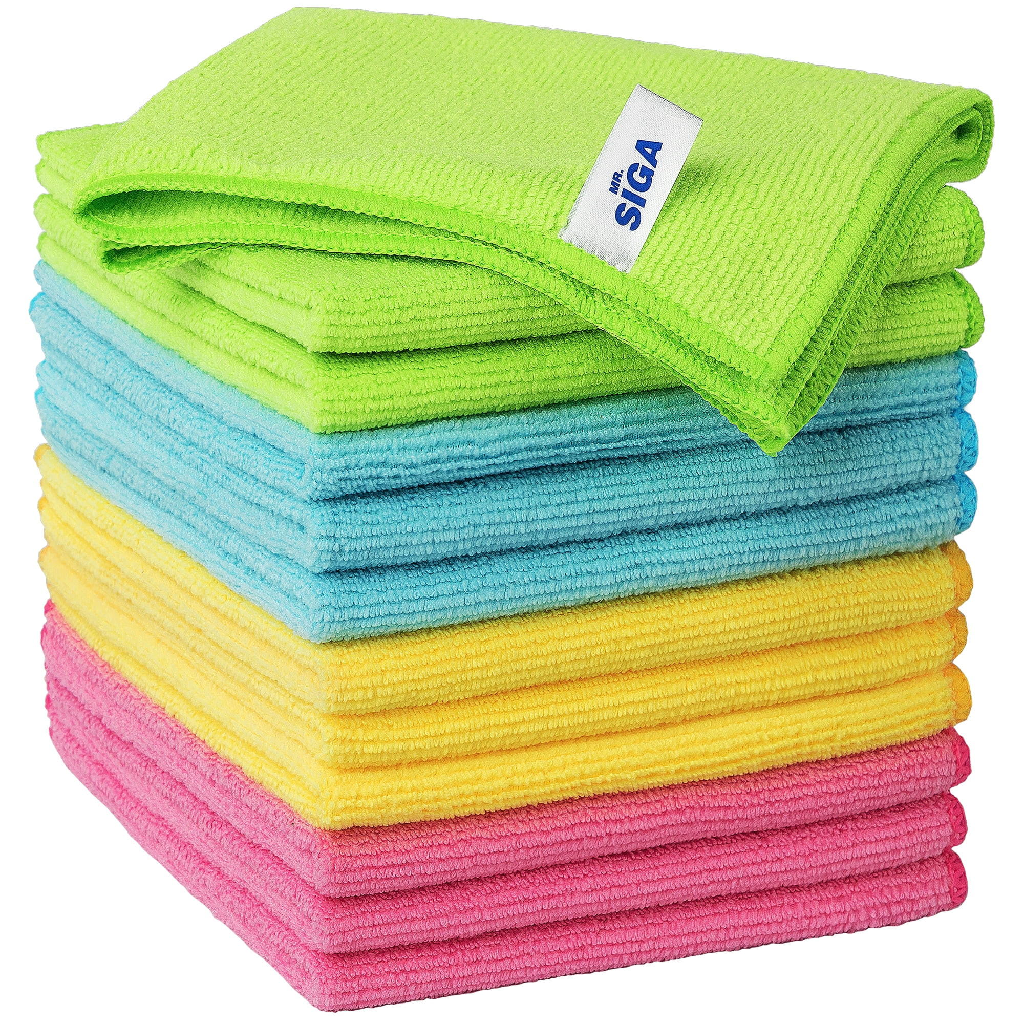 MR.SIGA Microfiber Cleaning Cloth for Kitchen, Household & Car Cleaning, Pack of 12, Size: 12.6" ... | Walmart (US)
