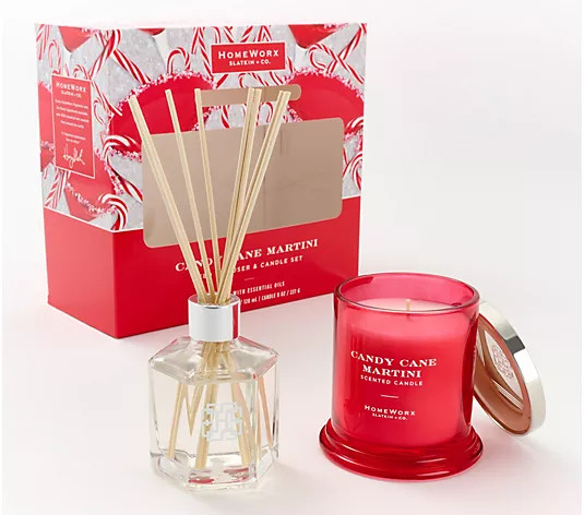 HomeWorx by Slatkin + Co. Reed Diffuser & 8oz Candle Gift Set - QVC.com | QVC