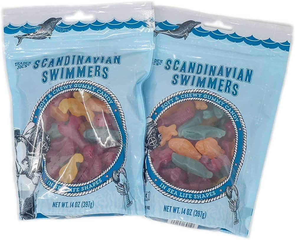 Trader Joe's Scandinavian Swimmers Gummy Candy Fish and Sea Life Shapes, 2 PACK (total of 28 oz) ... | Amazon (US)