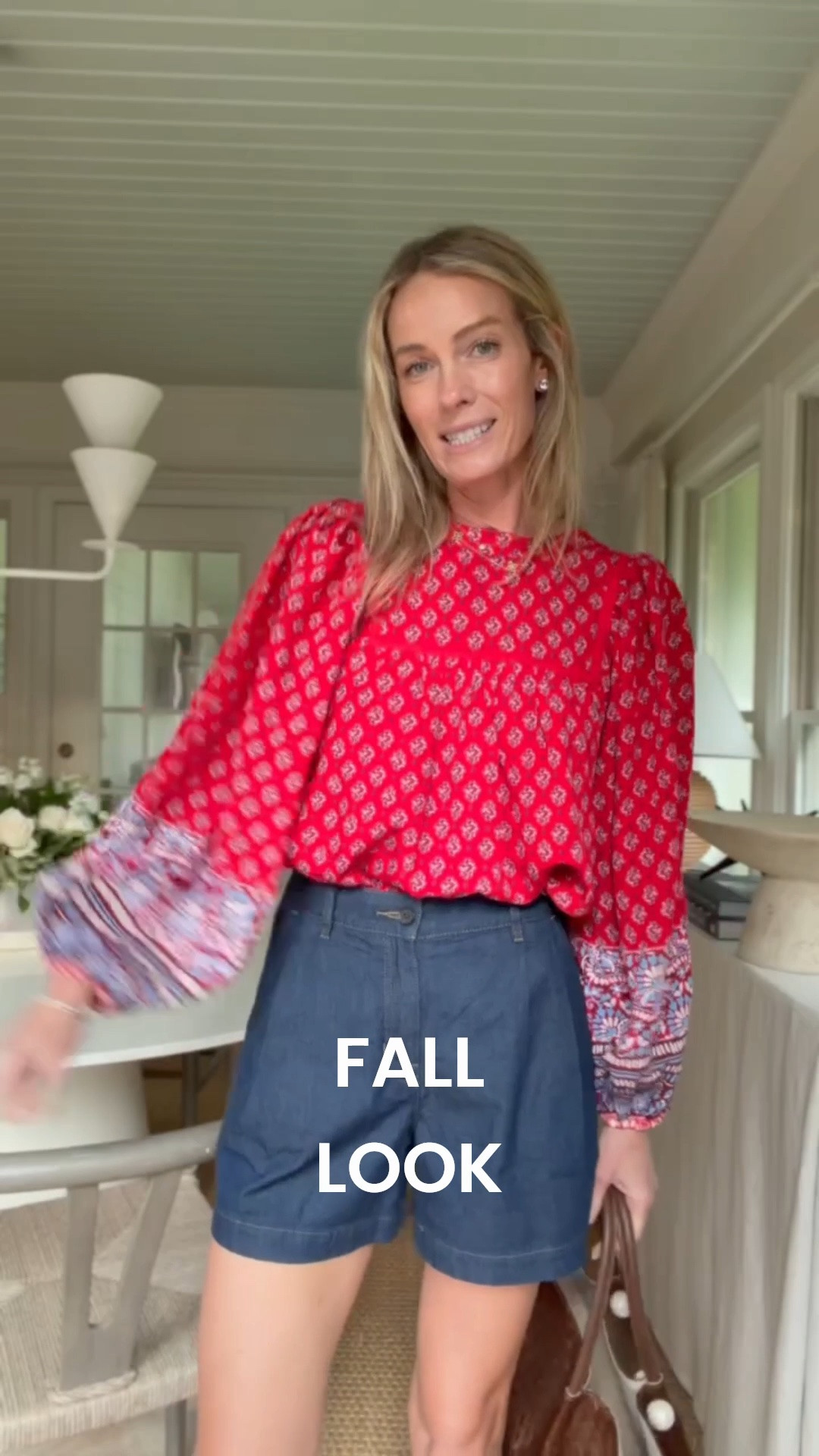Perfect red top for fall!!