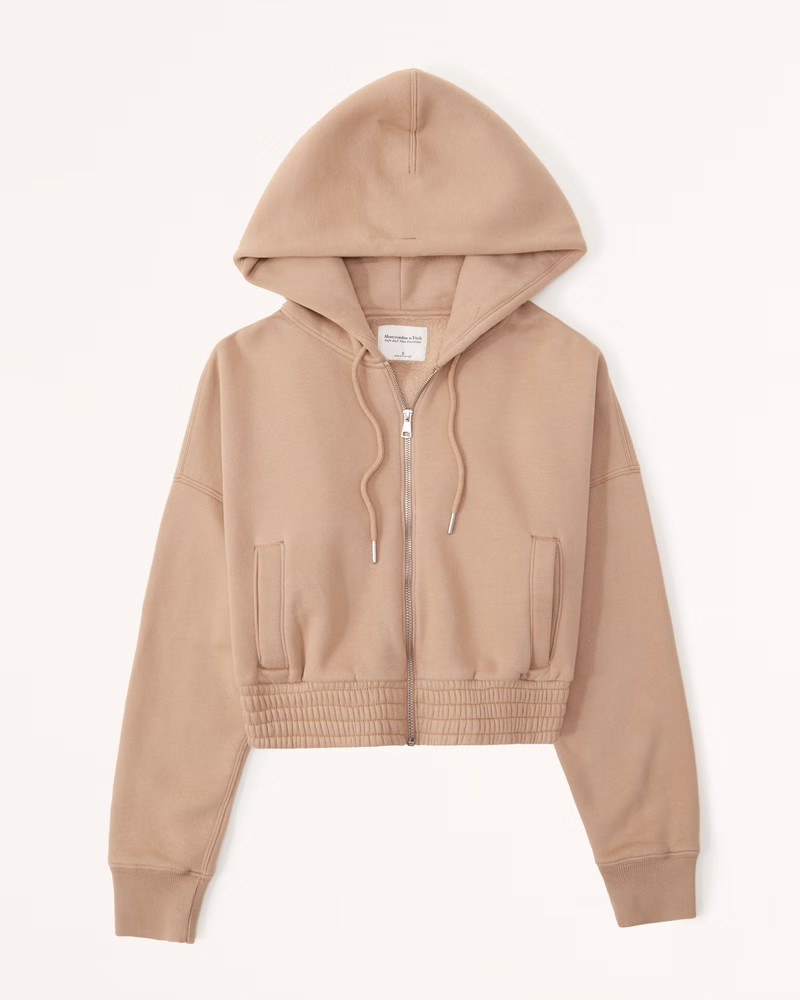 Essential Cinched Full-Zip Hoodie | Abercrombie & Fitch (US)
