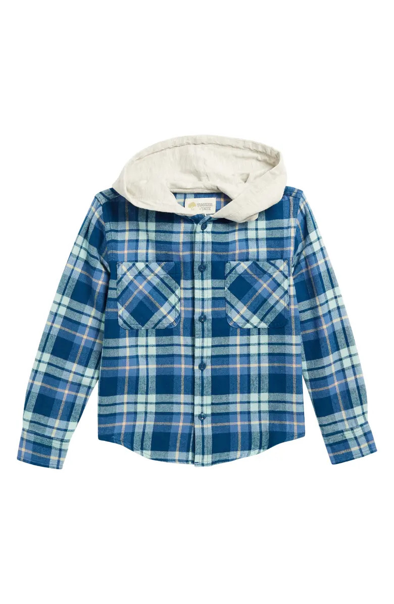 Tucker + Tate Kids' Hooded Cotton Flannel Shirt | Nordstrom | Nordstrom