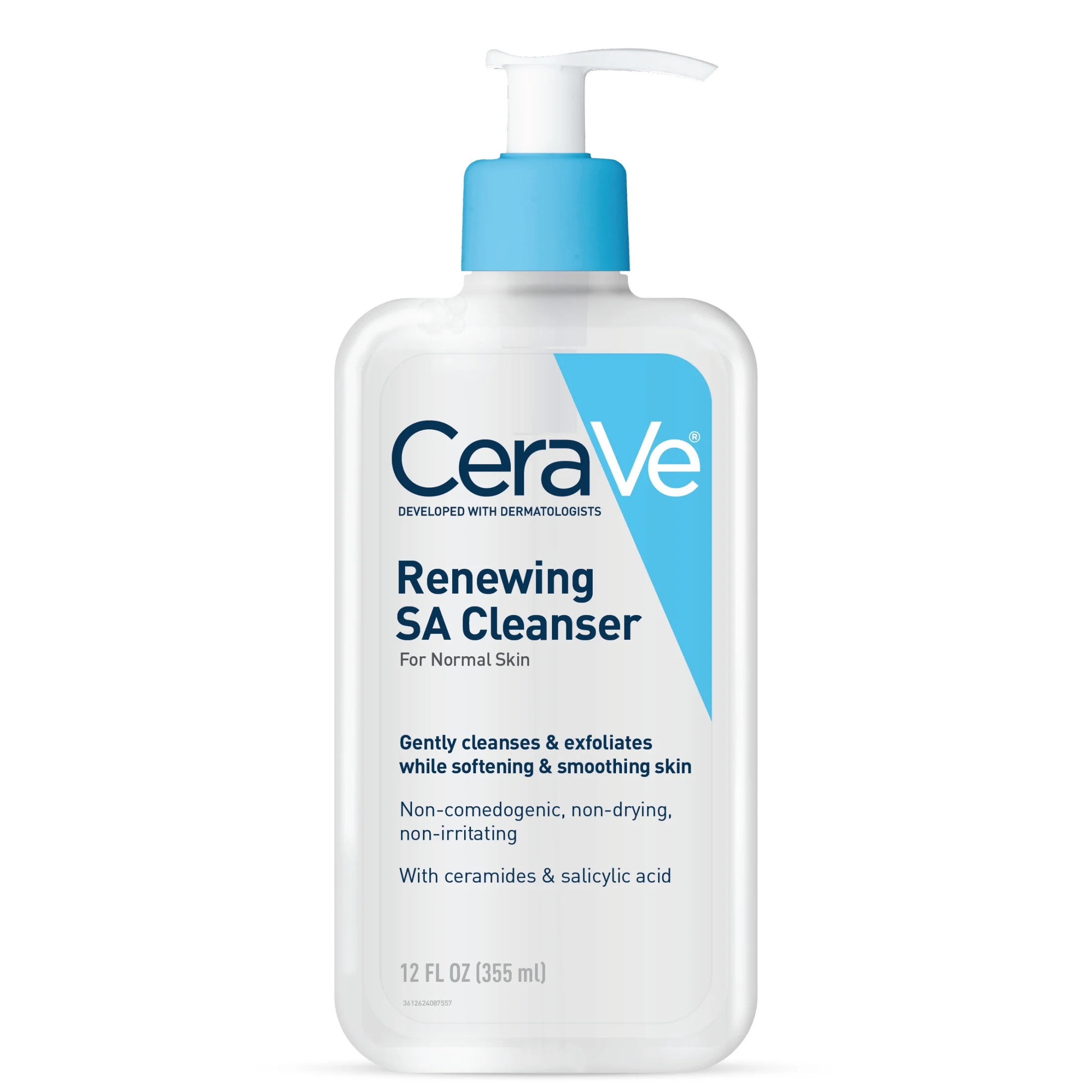 CeraVe Renewing SA Cleanser, Salicylic Acid Foaming Gel Face Wash For Smooth Skin, 12 fl oz | Walmart (US)