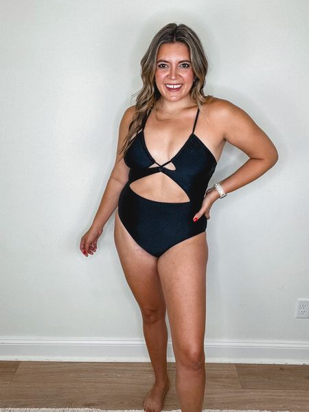 Amazon one piece swimsuit. Cutout swimsuit fits tts. In a medium (typical 8.). 

#LTKswim #LTKunder50 #LTKcurves