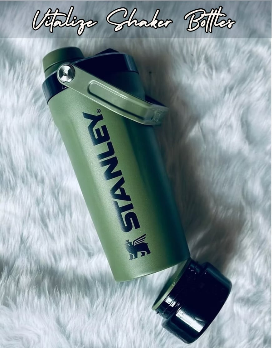 #ad 🤩 I claim the Stanley Quenchers in my house and my husband claims his Stanley Vitalize Shaker Bottle! (he loves this thing!)  And it is coming in HOT with some new colors! 💪 Stanley really said, “Hold my protein shake.” with this one!  It has everything, including a sneaky storage base for your protein powder so you’re never stuck scoop-less and sad again. Fill it. Shake it like a polaroid picture. Drink up! 
@stanley_brand #stanleypartner 

 