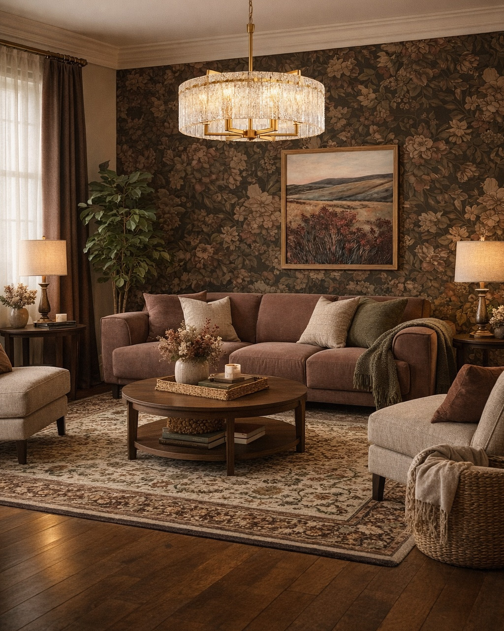 Moody mauve and green living room design and mood board ✨

#livingroom #homedecor #homedesign #roomdesign #interiordesign #moody #modern #traditional #mauve #paintcolors #moodboard #wayfair #amazon #sherwinwilliams 

#LTKHome