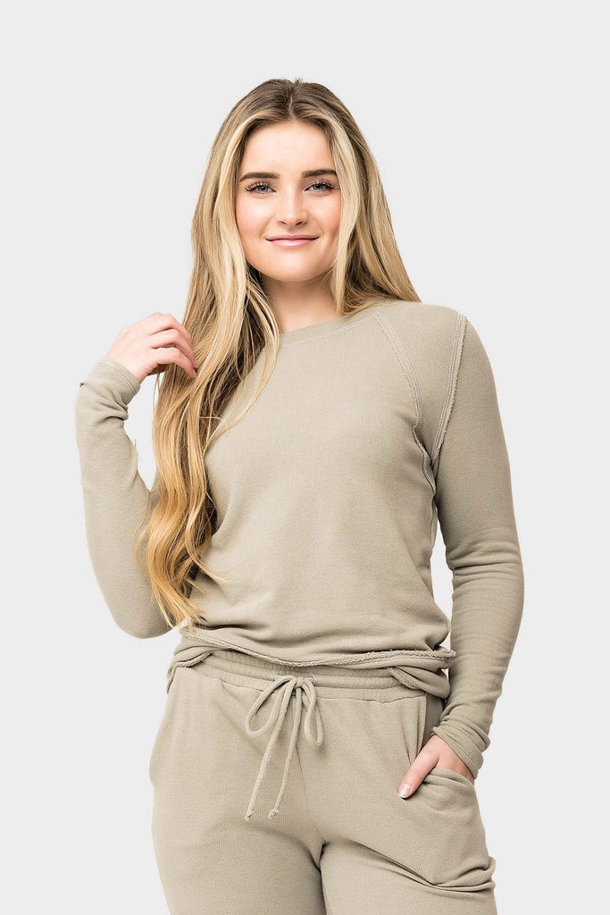 Luxe Lounge Raw Edge Pullover | Gibson