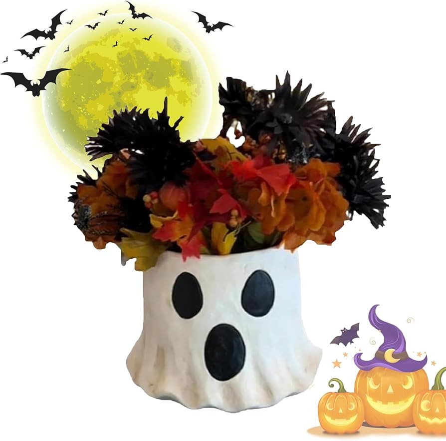 Ghost Planter Ghost Vase, Ghost Planter Pot, Ghost Vase Halloween, Ghost Planters, Ghost Bucket D... | Amazon (US)