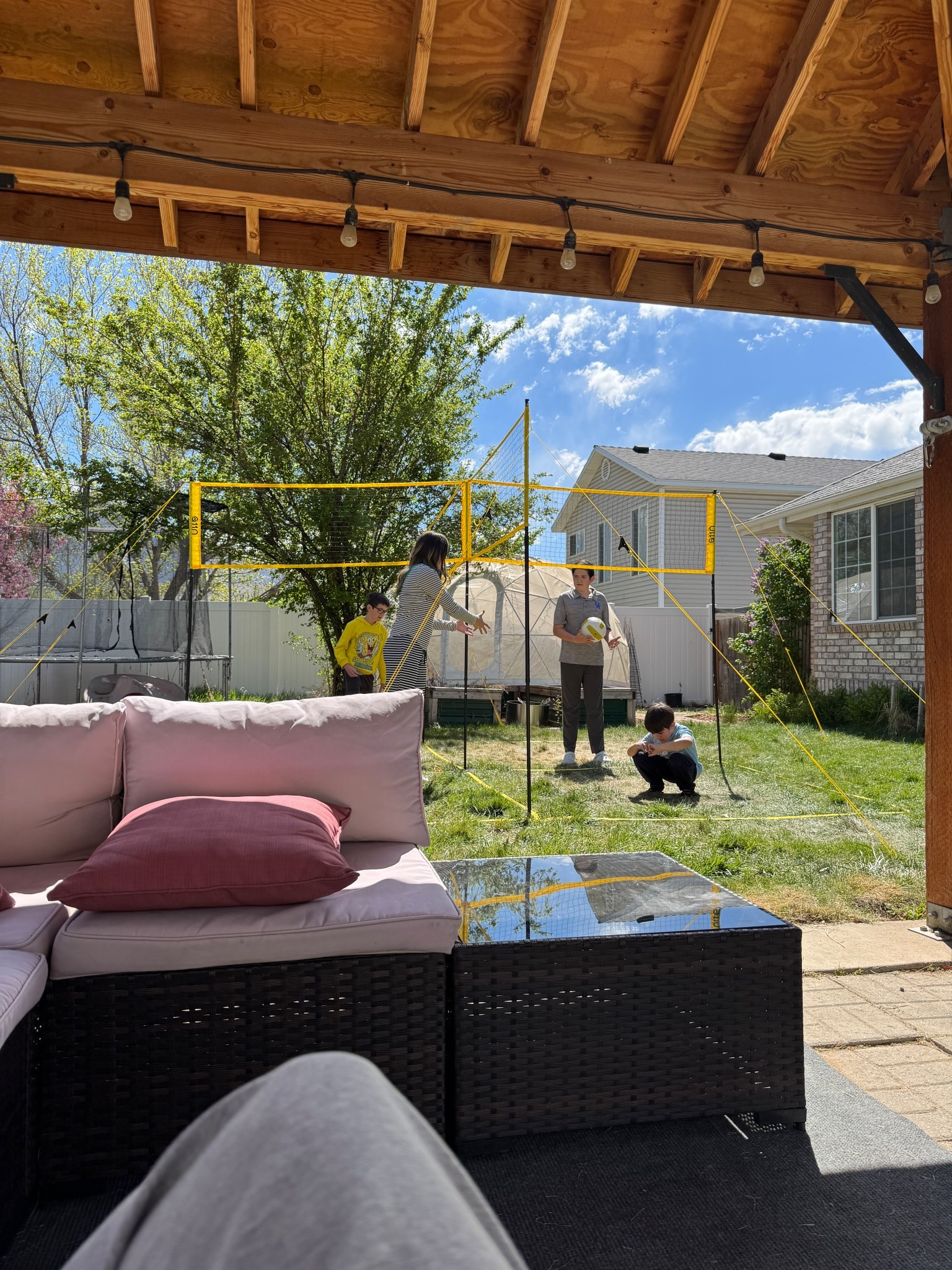 The weather is so good and we put our cross net up and it has been a hit.

#LTKHome #LTKSeasonal #LTKmomlife