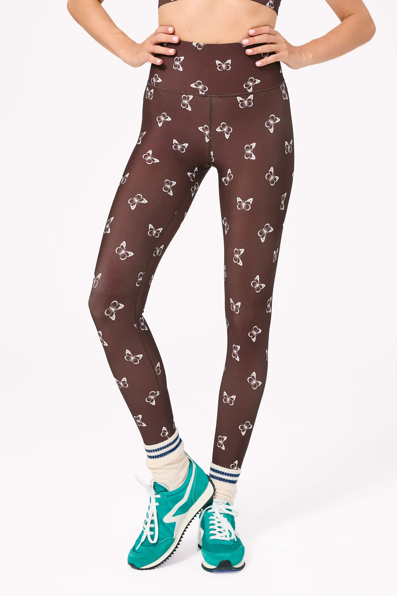 DuoKnit Leggings in Mocha Butterflies | Terez