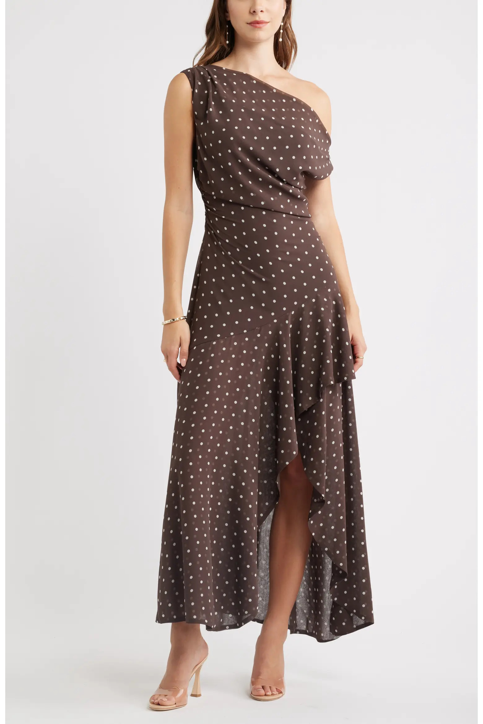 Cascading Off the Shoulder Evening Dress (Women) | Nordstrom | Nordstrom