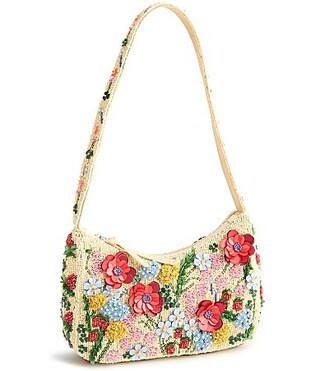 Vera Bradley Mini Roxbury Crescent Beaded All the Pretty Flowers Shoulder Bag - All the Pretty Flowers | Dillard's