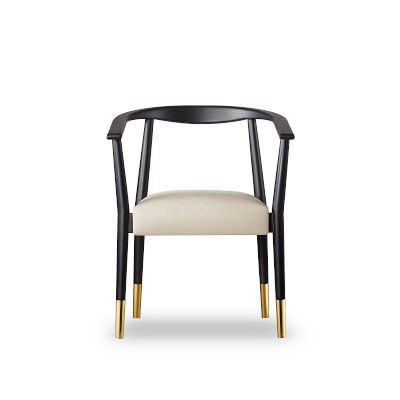 Tatum Dining Armchair, Matte Black, Stainless Steel | Williams-Sonoma