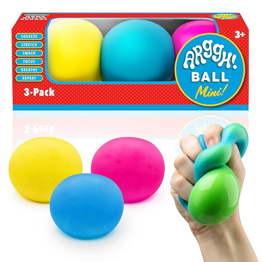 Power Your Fun Arggh Mini Stress Balls for Adults and Kids - 3pk Squishy Stress Balls, Color Chan... | Amazon (US)
