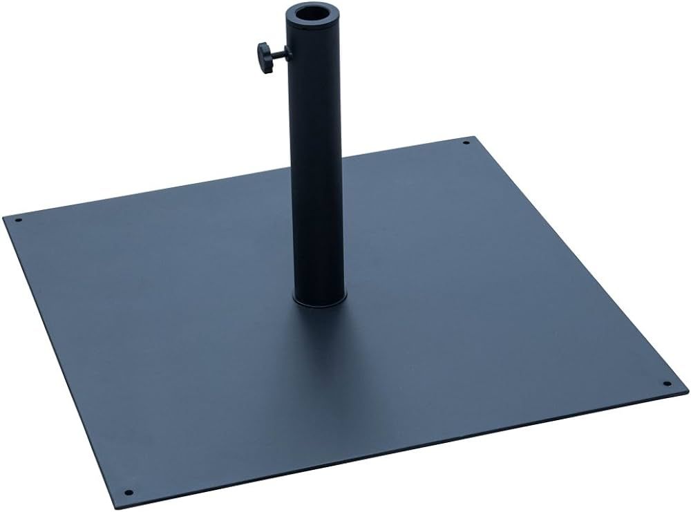 Sundale Umbrella Stand Outdoor 42 lbs Heavy Duty Square Steel Plate Stand Patio Umbrella Base, Black | Amazon (US)