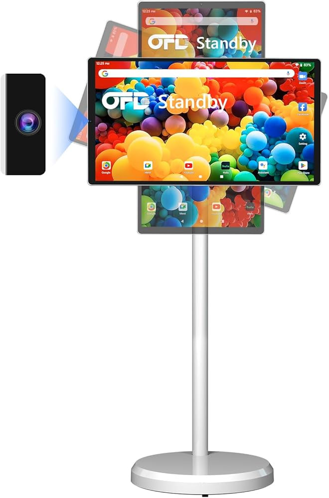 OFD 22 Inch Portable TV on Wheels 1080P,Tablets for Adults Large Screen 6GB RAM+128GB ROM,Rolling... | Amazon (US)