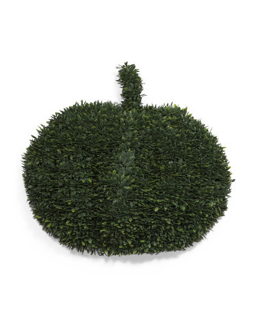 17in Faux Boxwood Pumpkin Door Hanging Decor | TJ Maxx