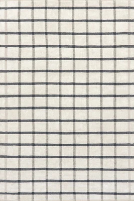 Ivory Rowena Checked Wool 3' x 5' rug | Rugs USA
