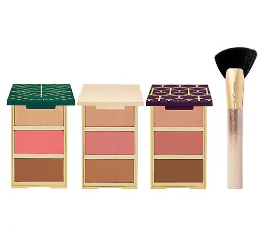 tarte Amazonian Clay 3-in-1 Face Palette Trio with Brush - QVC.com | QVC
