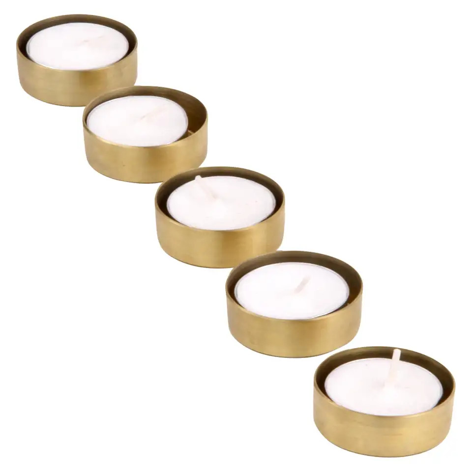 Brass Tea Light Cups 'Set of 5' | 1stDibs