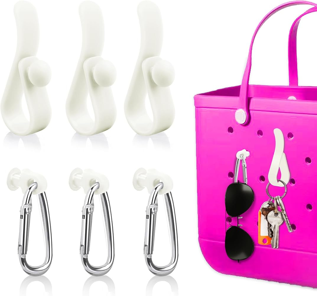 BestStone 6Pcs Accessories Inserts Hooks for Bogg Bag, Carabiner Keychain, Key Holder Charms Comp... | Amazon (US)