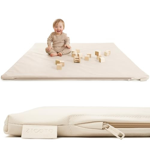 Stylish Padded Baby Play Mat for Your Boy or Girl - Extra Thick & Super Soft Vegan Leather Floor Mat Creates A Safe Play Area for Little Ones - A Beautiful Playmat That Fits Nicely Into Any Playroom | Amazon (US)