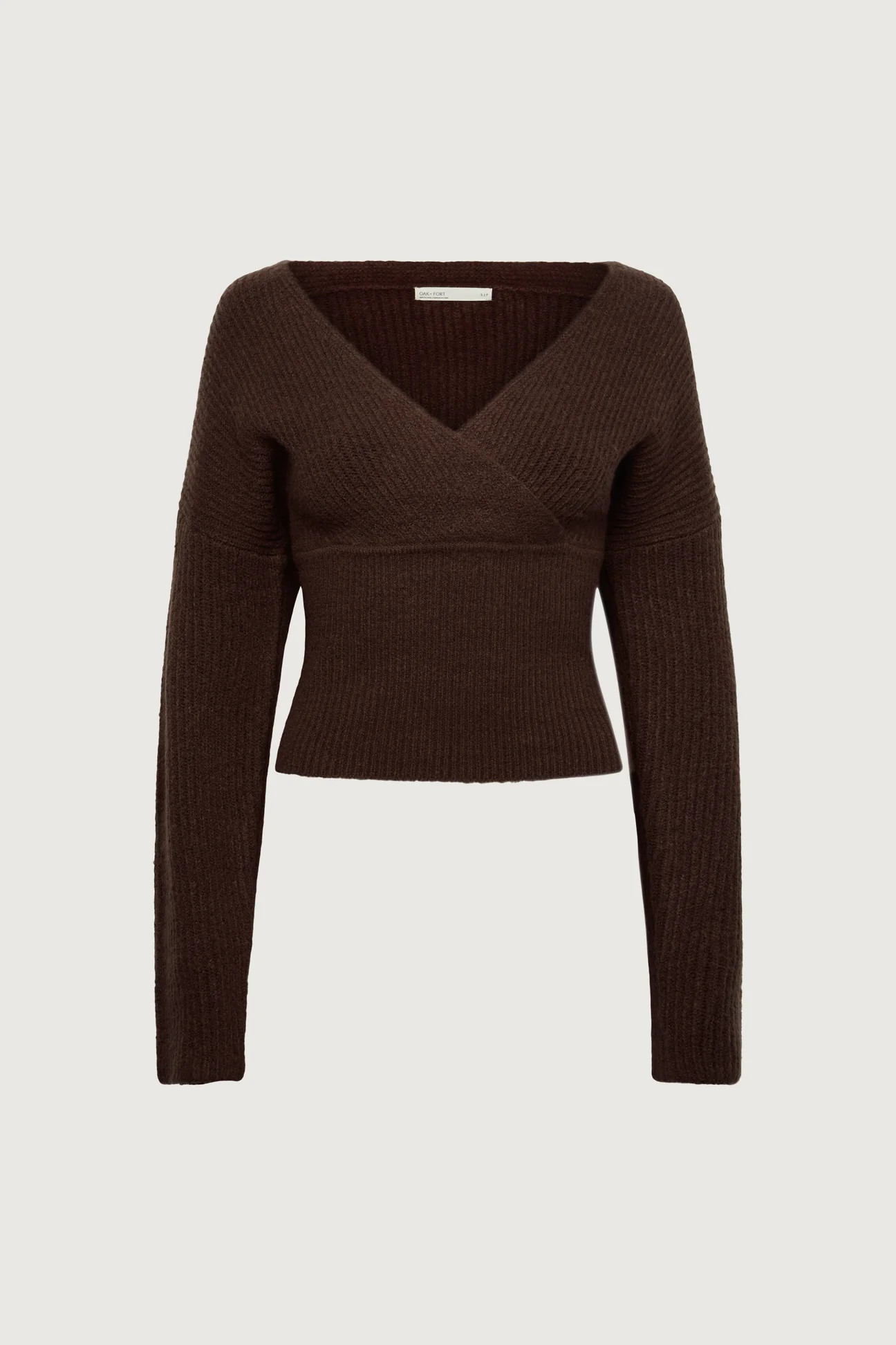 V-NECK WRAP SWEATER | OAK + FORT