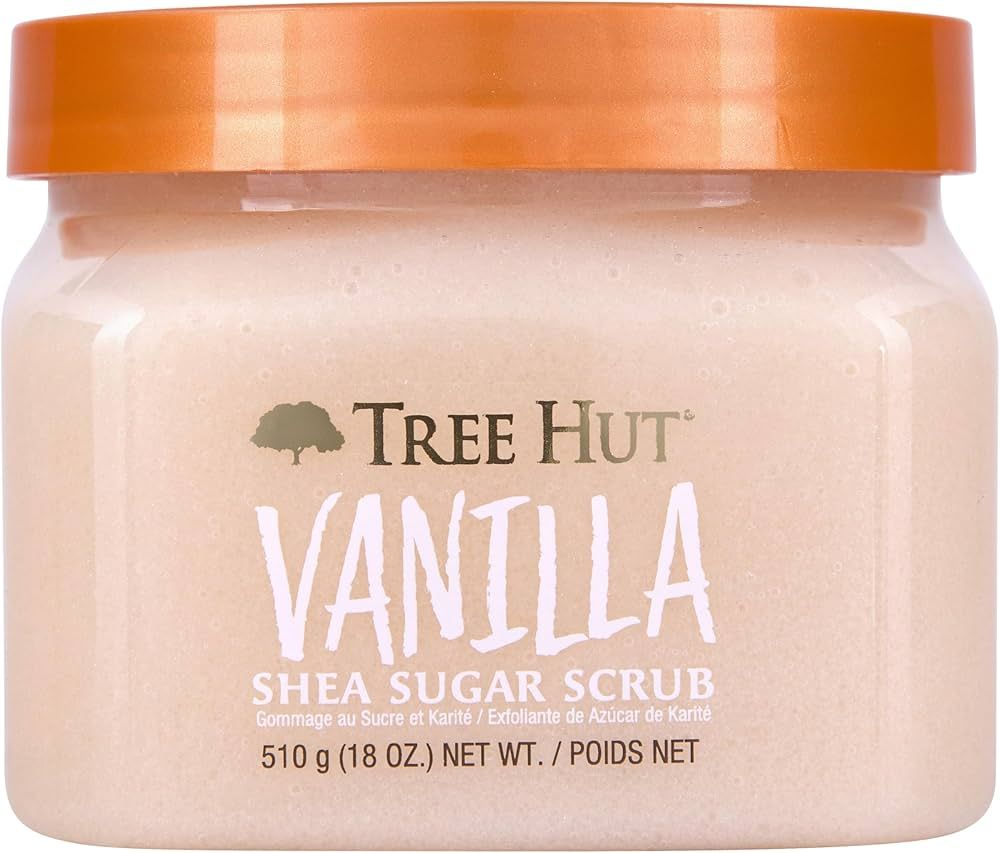 Tree Hut Vanilla Shea Sugar Exfoliating & Hydrating Body Scrub, 18 oz | Amazon (US)