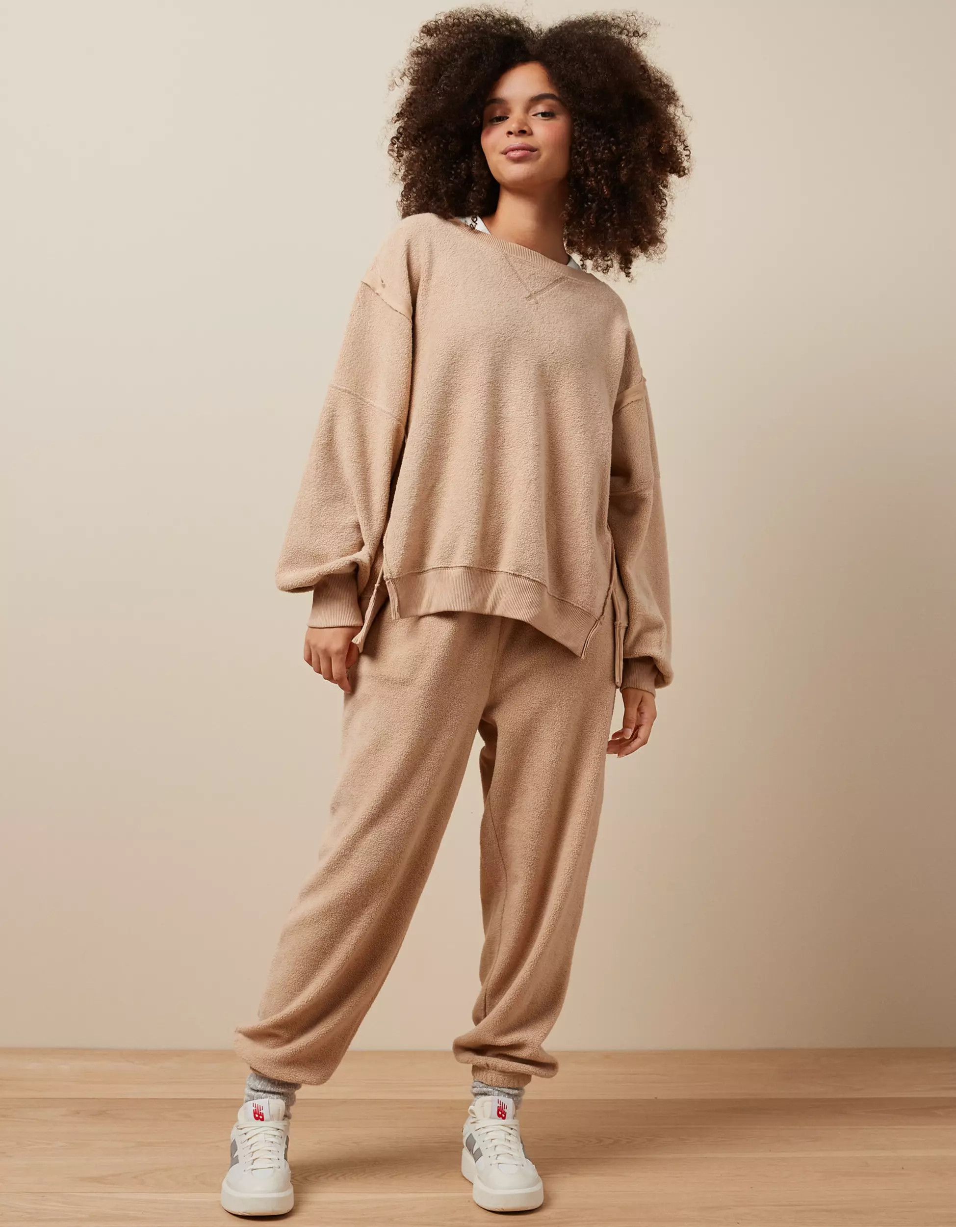 AE Oversized Big Hug Reverse Fleece Sweatshirt | American Eagle Outfitters (US & CA)