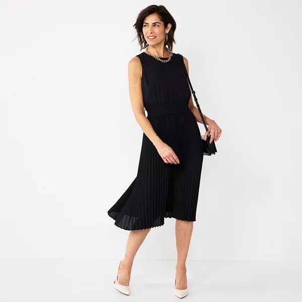 Women's Croft & Barrow® Sleeveless Pleated Dress | Kohl's