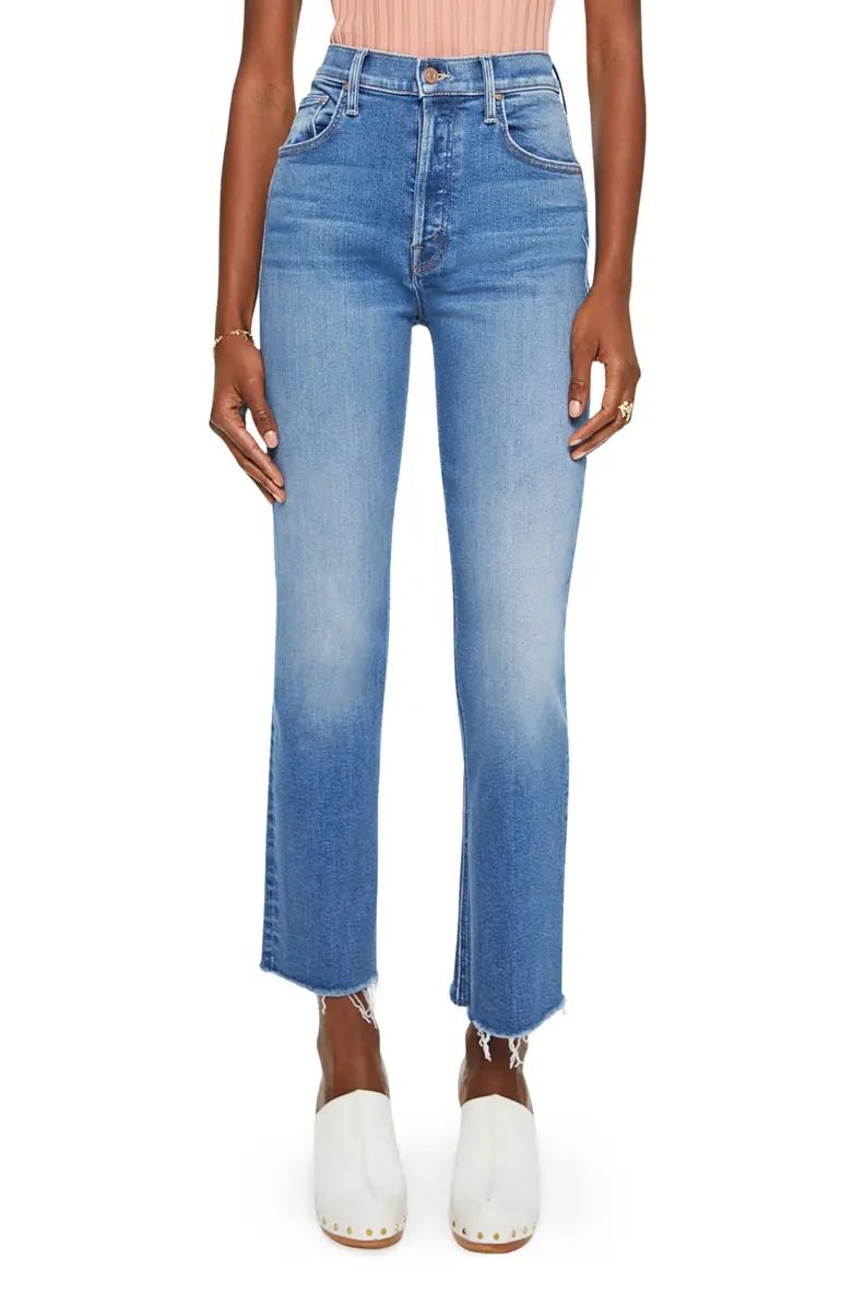 The Tripper Frayed High Waist Ankle Bootcut Jeans | Nordstrom