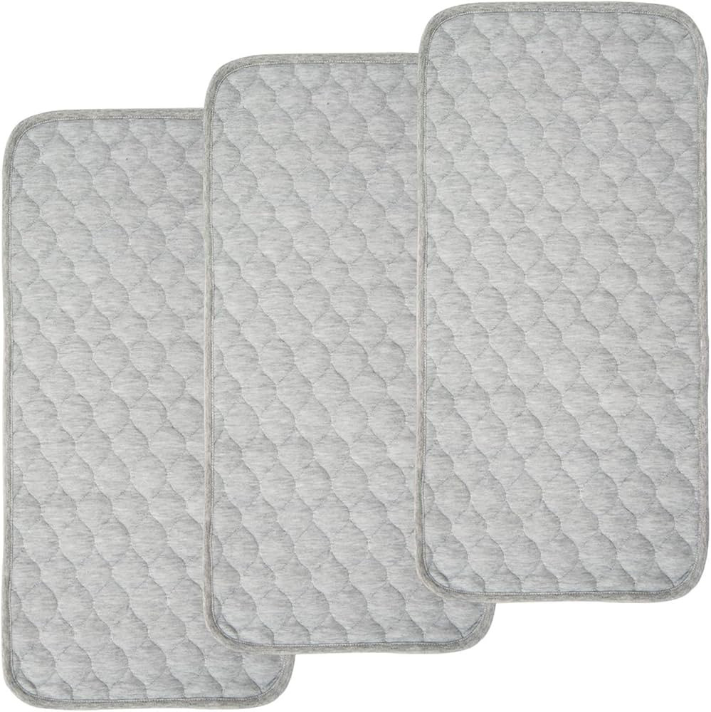 BlueSnail Quilted Thicker Waterproof Changing Pad Liners, 3 Count (Gray) | Amazon (US)