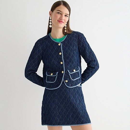 Quilted denim lady jacket | J.Crew US