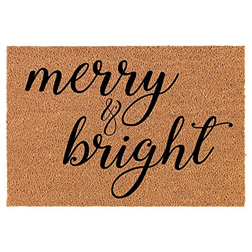 MIP Brand Doormat Natural Coco Coir Door Mat Merry & Bright Christmas (24" x 16") | Amazon (US)