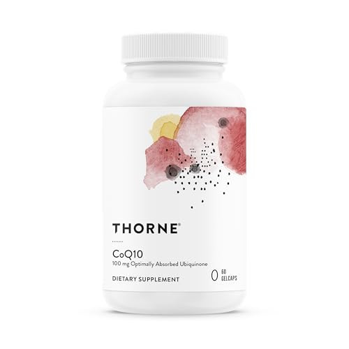 THORNE - CoQ10 - 100mg Optimally Absorbed Ubiquinone Supplement - Supports Heart Health, Brain Function, Cellular Energy Production & Healthy Aging* - Third-Party Certified - Gluten-Free - 60 Softgels | Amazon (US)