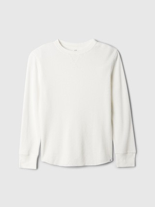 Kids Waffle-Knit Crewneck T-Shirt | Gap Factory