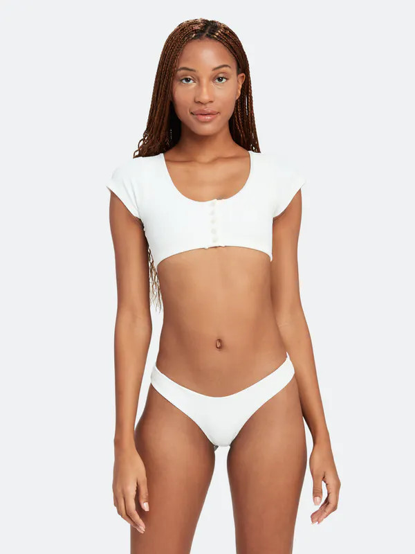 Frankies Bikinis James Top - White - S | Verishop