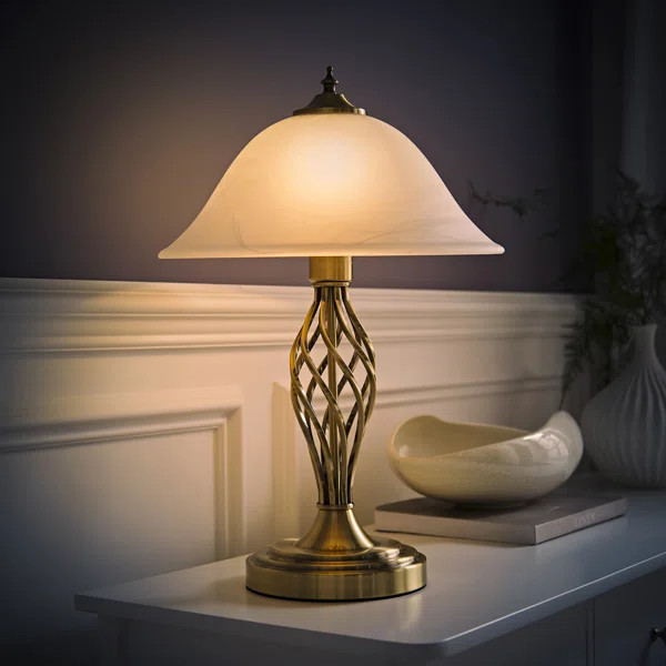 Cadnite 41 Cm Oval Ceramic Table Lamp Complete With Shade | Wayfair UK