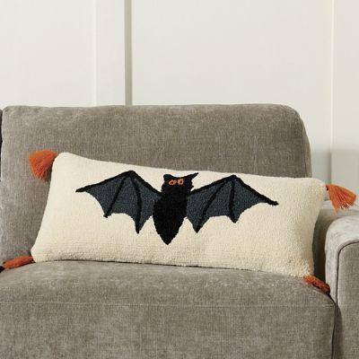Halloween Hooked Bat Pillow | Grandin Road
