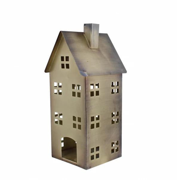 House W. Chimney Antique Brass High - Candleholder | Trouva (Global)