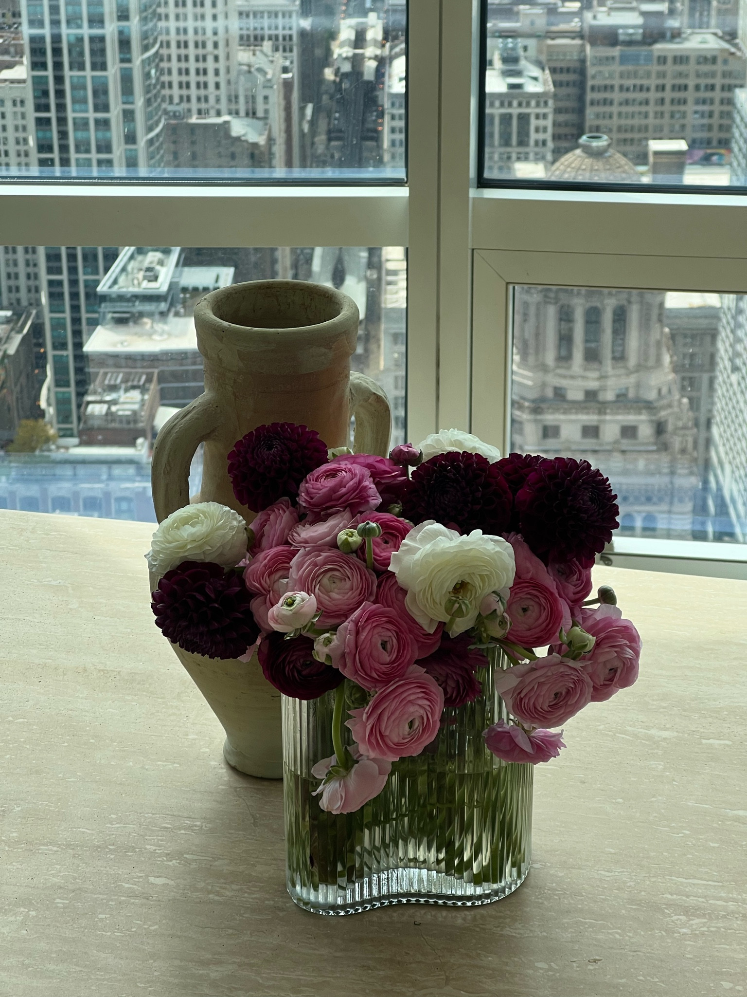 Clear vases for flowers.