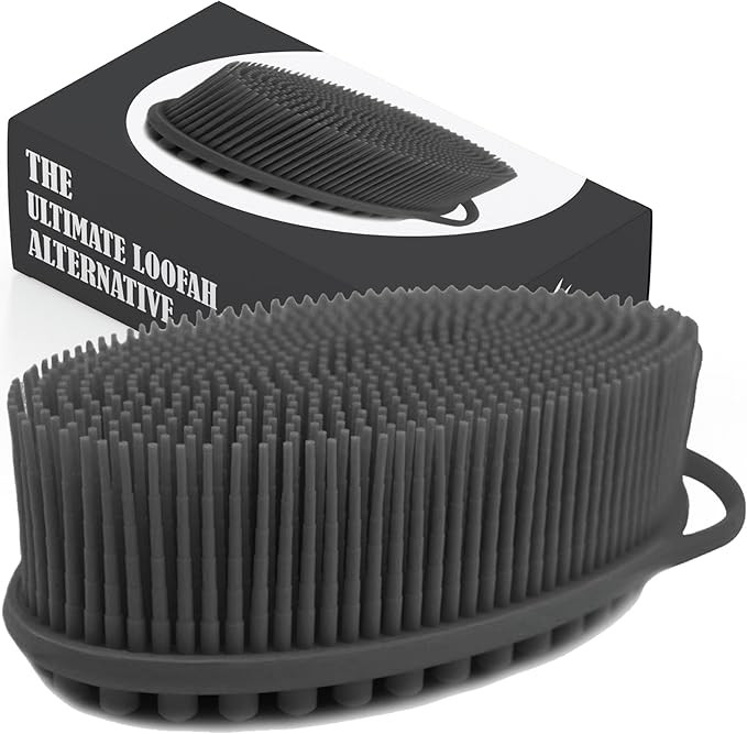 Avilana Exfoliating Silicone Body Scrubber Shower Brush- Hygienic Shower Loofah Sponge Alternativ... | Amazon (US)