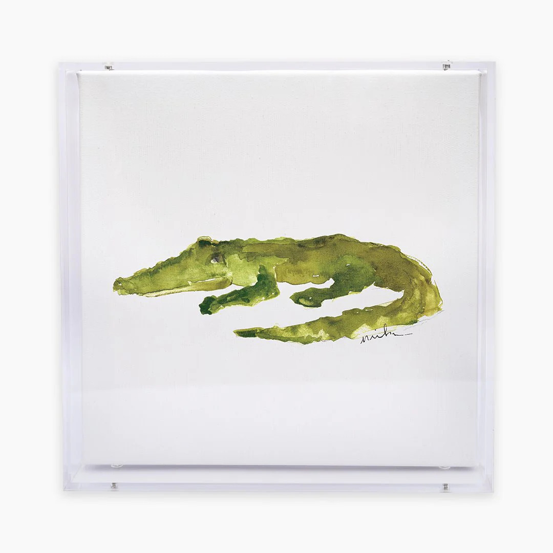 Alligator Acrylic Shadow Box Print | Anne Neilson Home