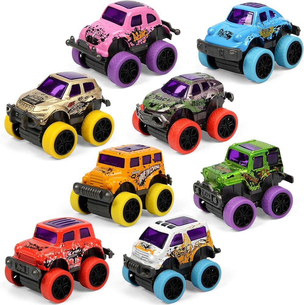 8 Pack Die-cast Mini Monster Truck for Boys and Girls,Pull Back Alloy Trucks Toy,Mini Pull Back C... | Amazon (US)